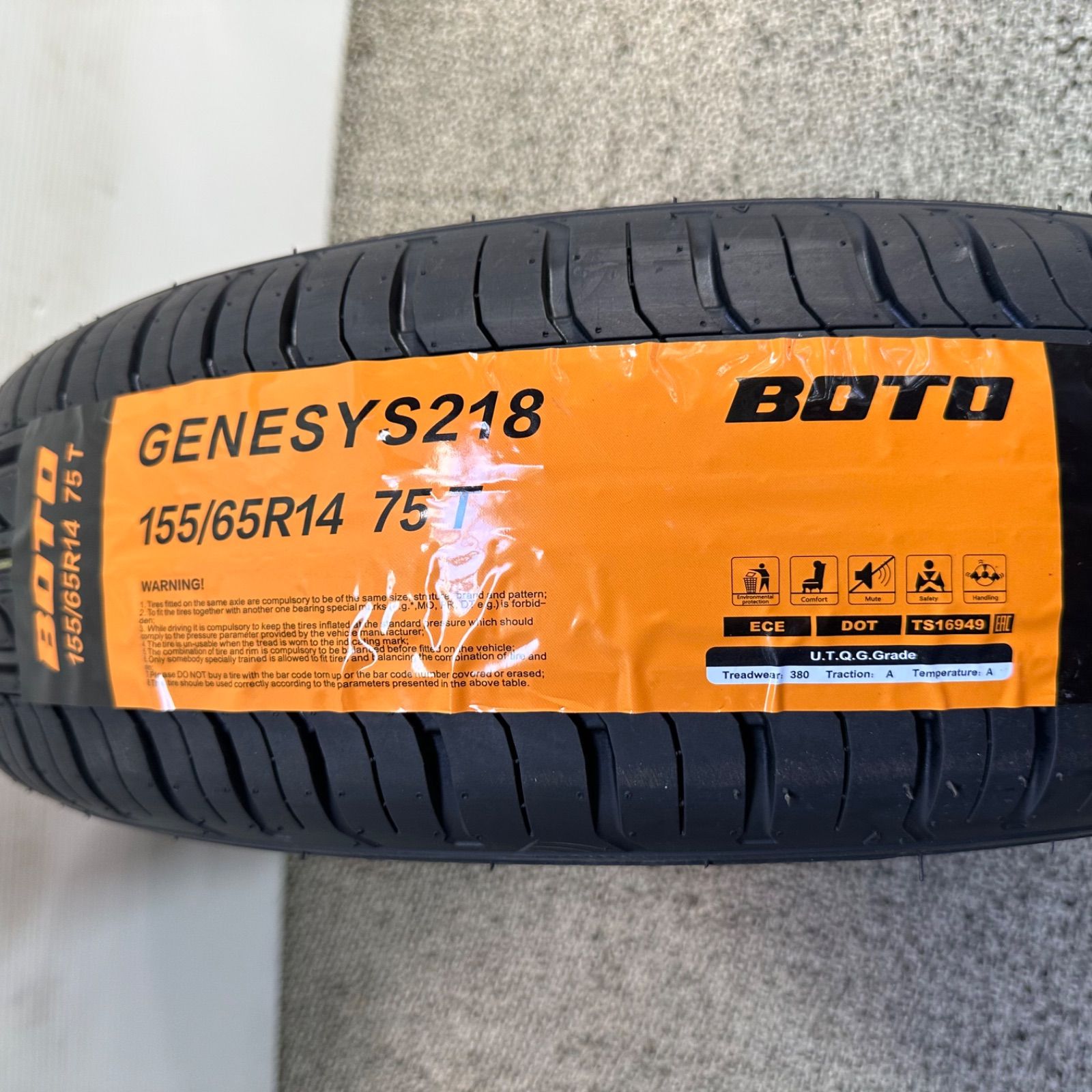 2026年製 【155/65R14 75T 】ワンダー・ボトン ジェネシス 218 BOTO
