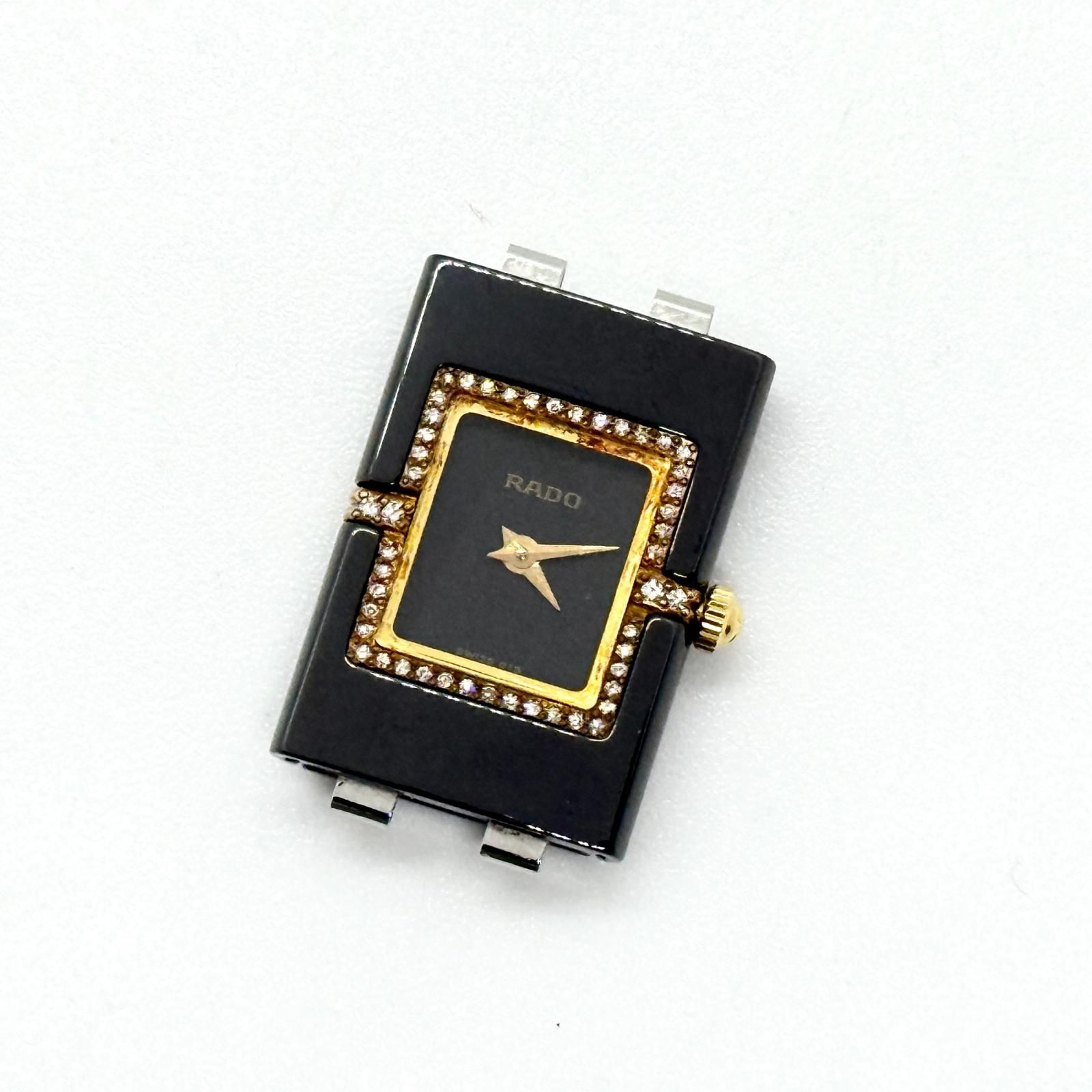 RADO ラドー ダイヤスター 963.0410.3 ブラック QZ レディース K18 YG