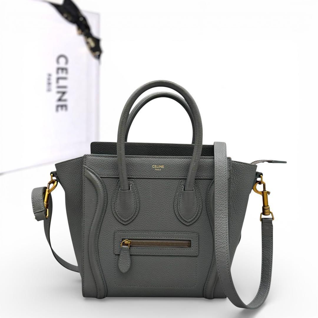 美品/新型 CELINE セリーヌ ラゲージ ナノショッパー ハンドバッグ