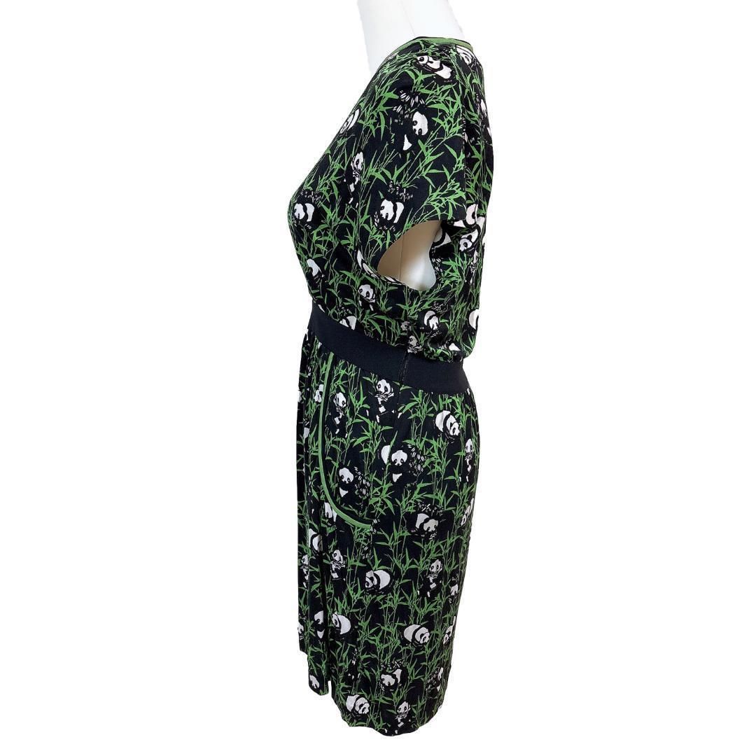 美品】 Vivienne Tam パンダ柄 カシュクールワンピース 1 黒緑 - メルカリ