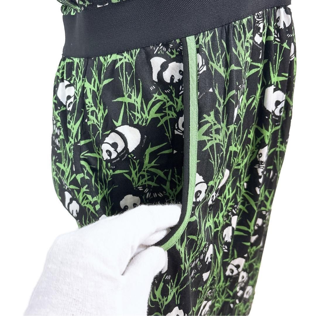 美品】 Vivienne Tam パンダ柄 カシュクールワンピース 1 黒緑 - メルカリ