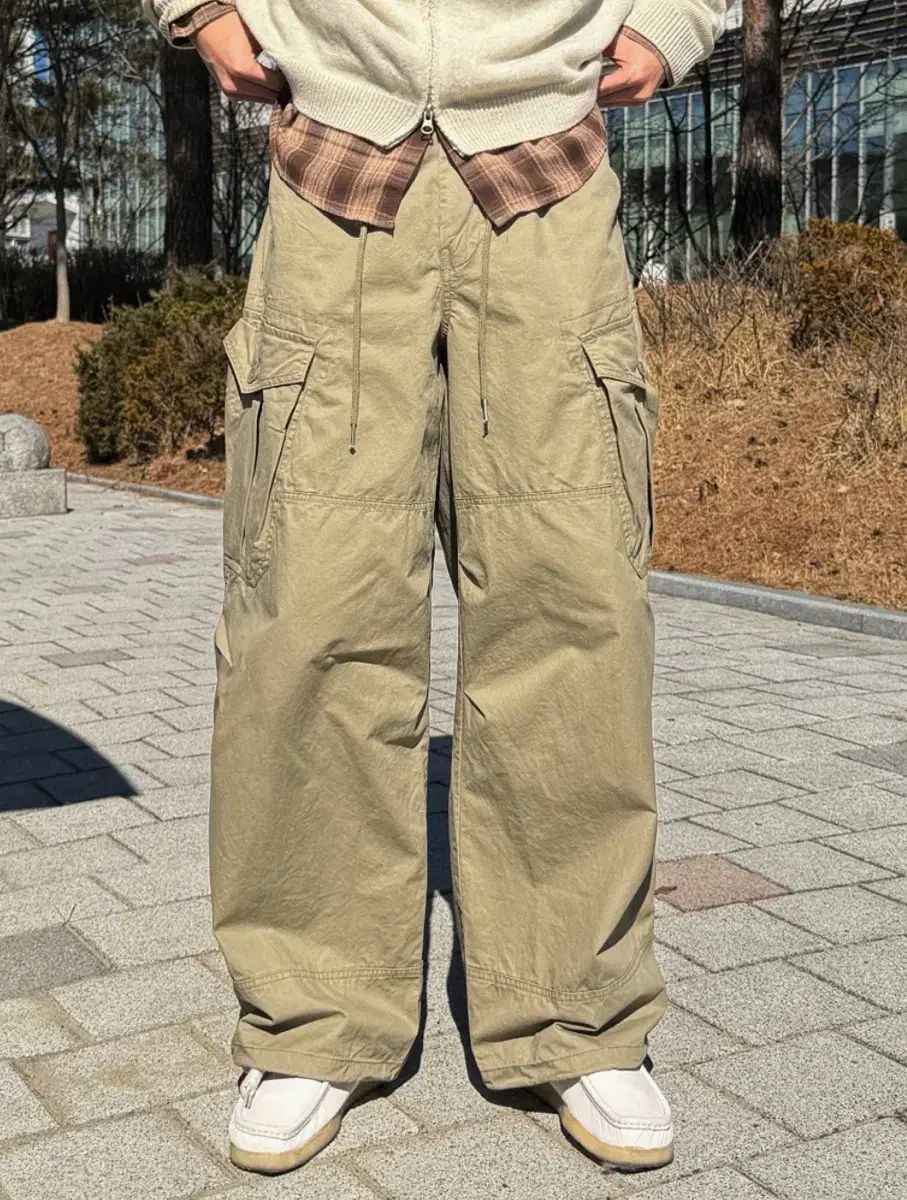 RED 26ss カーブ カーゴパンツ ベージュ/ブラック XL(32-34)サイズ 