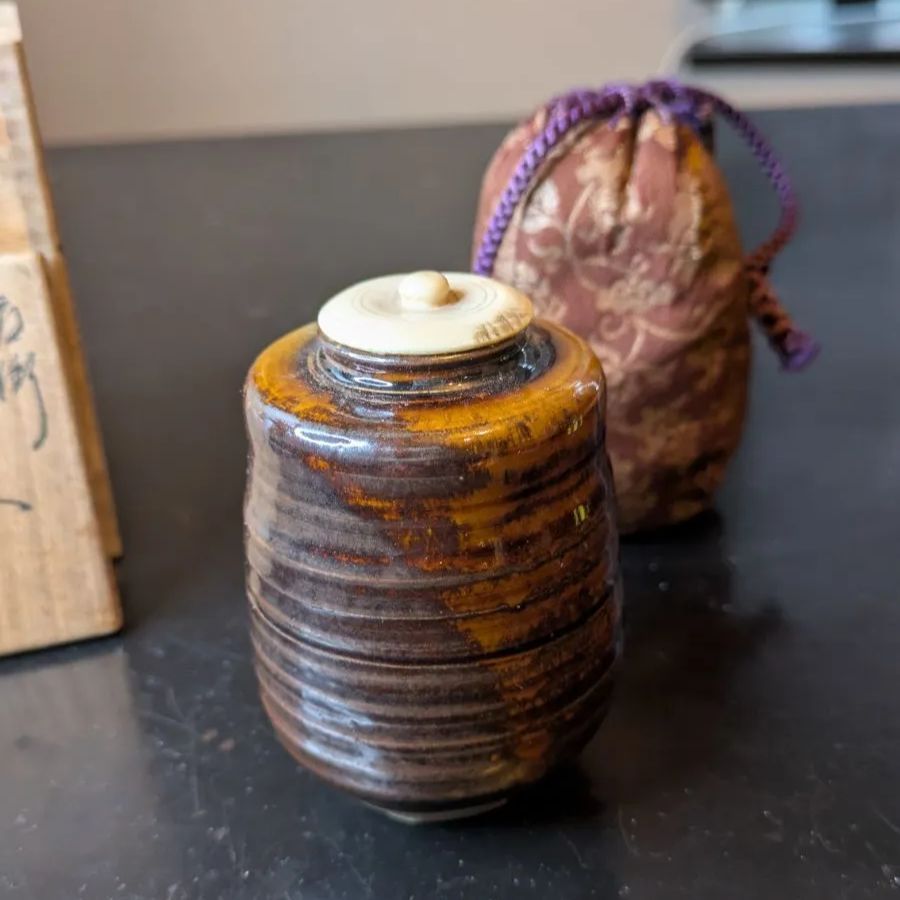 肩衝茶入 茶道具 桶谷定一 茶入 骨董品 共箱 - メルカリ