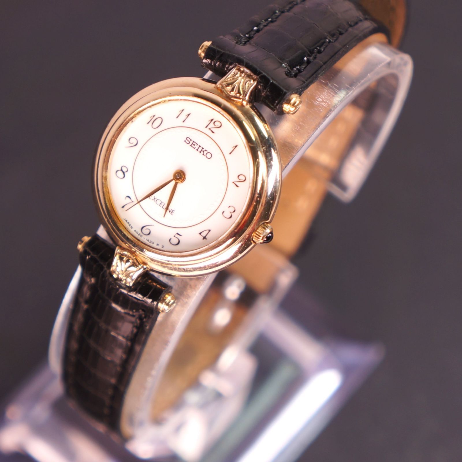 稼働品】SEIKO EXCELINE ASGP アンティーク レディース腕時計 新品