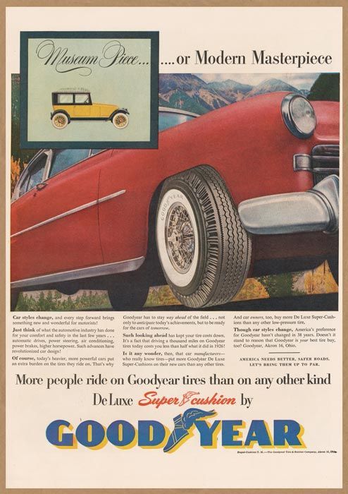 B4サイズ グッドイヤー タイヤ レトロ ポスター ◇ 複製広告 Goodyear