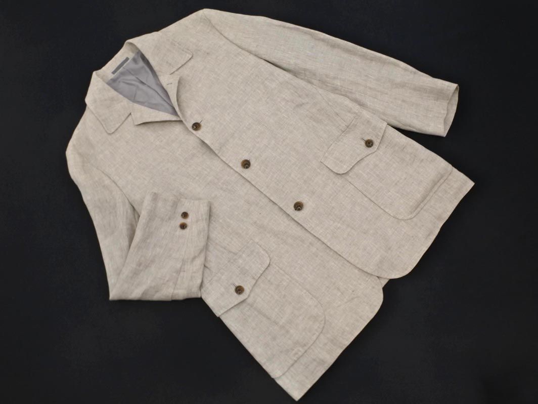 BURBERRY LONDON バーバリーロンドン リネン100% ヘリンボーン