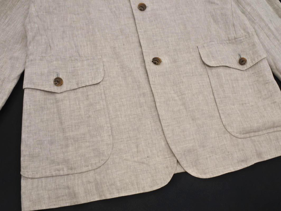 BURBERRY LONDON バーバリーロンドン リネン100% ヘリンボーン