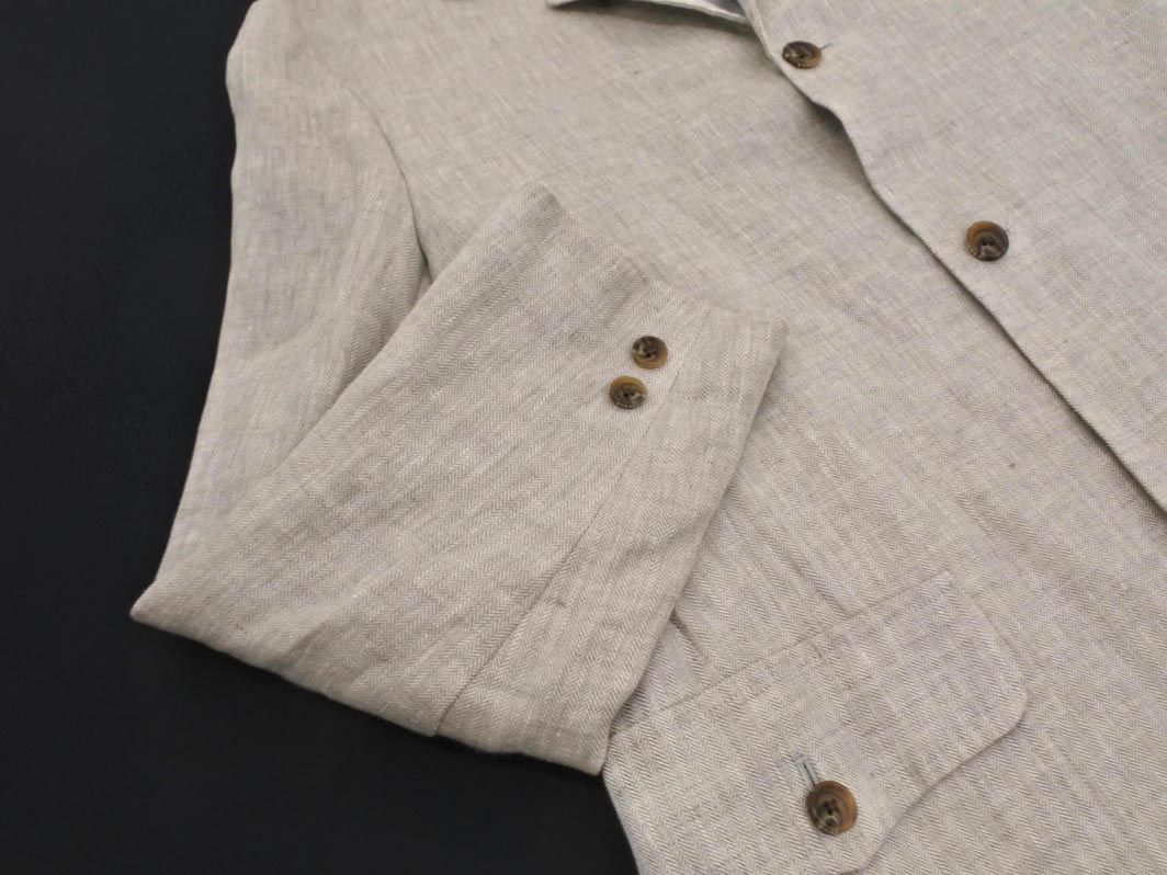 BURBERRY LONDON バーバリーロンドン リネン100% ヘリンボーン