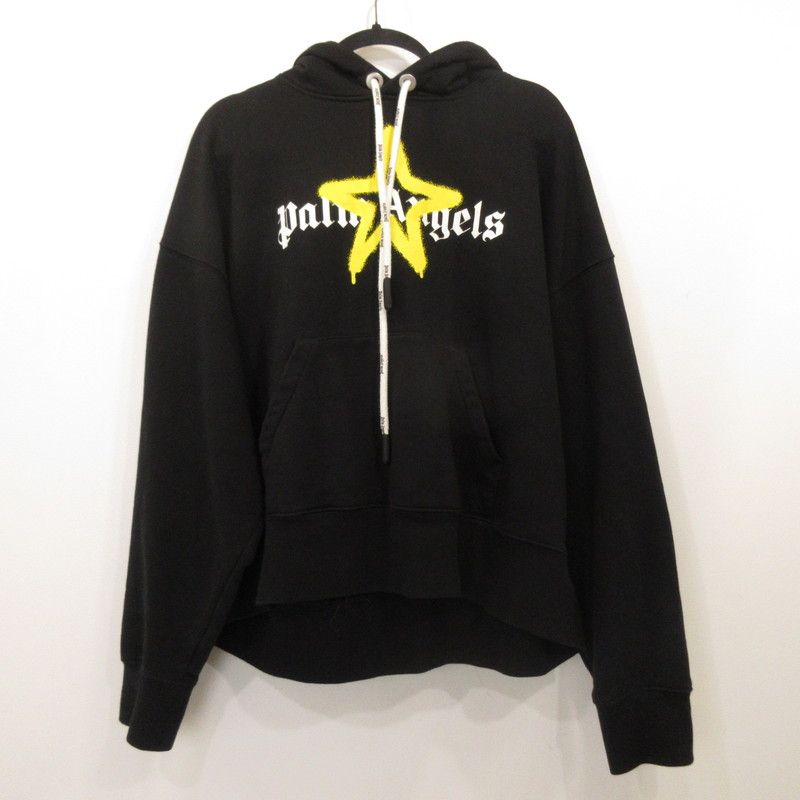 【姫路東店】 中古 Palm Angels | パームエンジェルス パーカー STAR SPRAYED HOODIE PMBB058C99FLE007 国内正規品 ブラック サイズ：S 【108】 姫路東店】 中古 Palm Angels | パームエンジェルス パーカー STAR