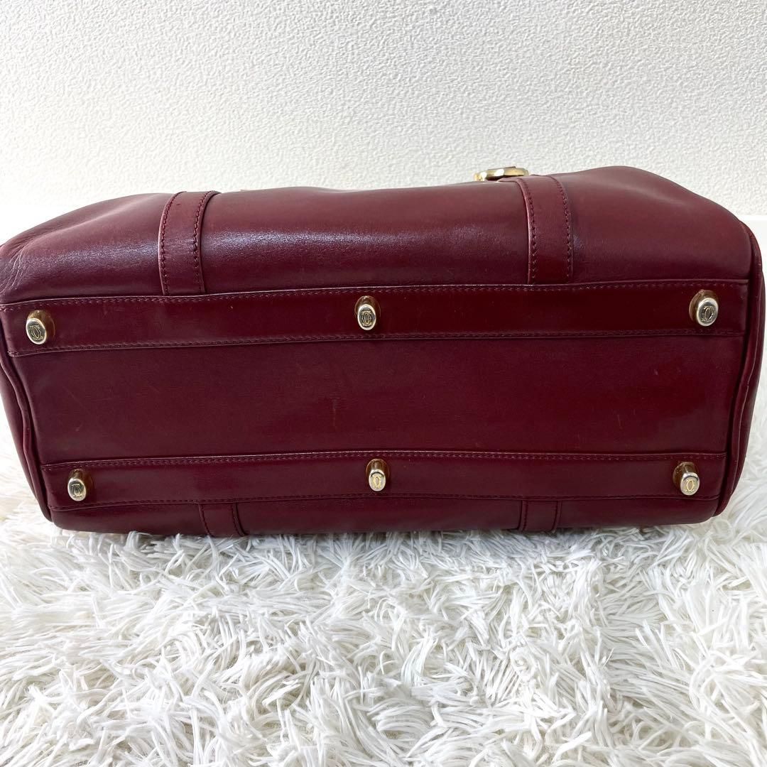 カルティエ Cartier ハンドバッグ ミニボストン マストライン ボルドー