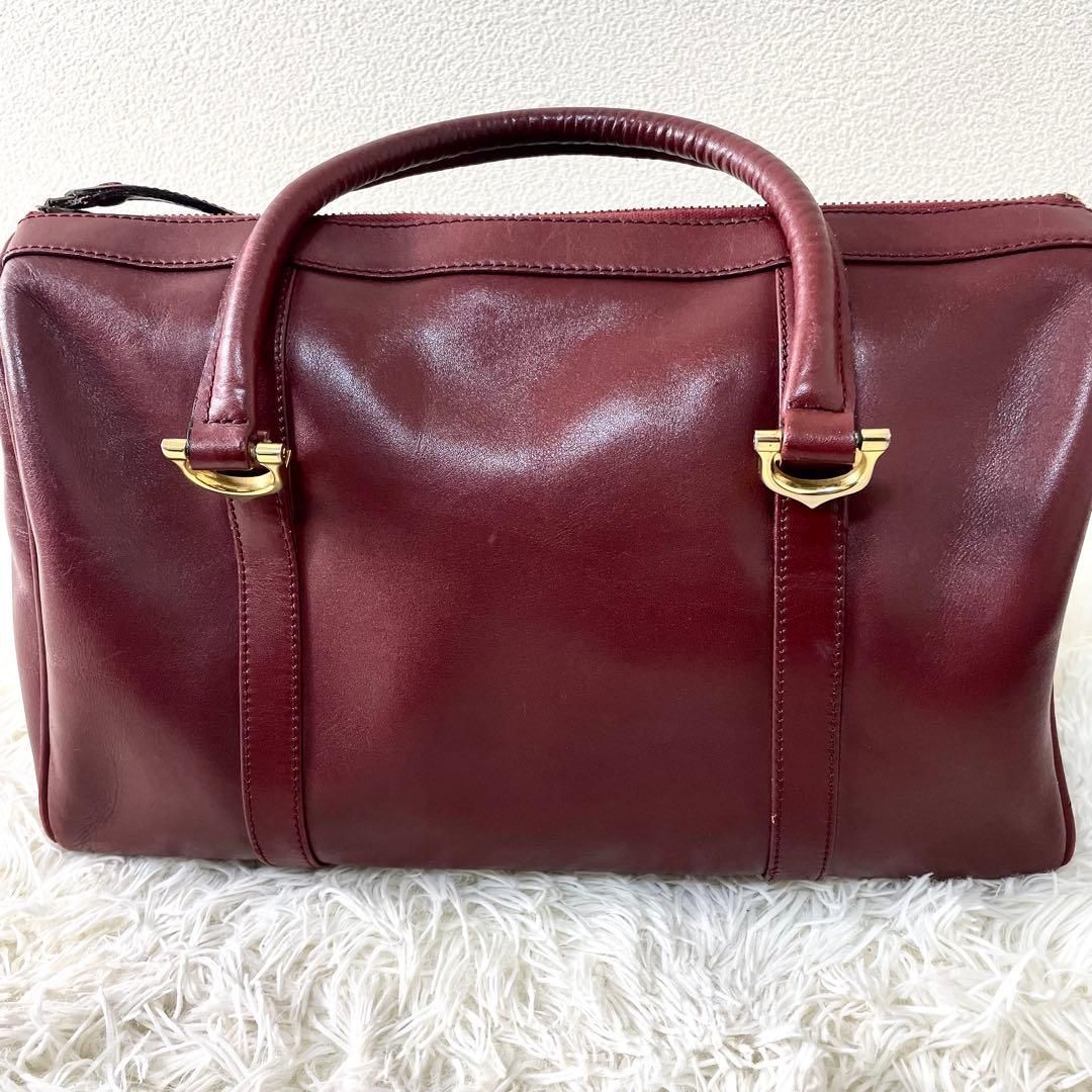 カルティエ Cartier ハンドバッグ ミニボストン マストライン ボルドー