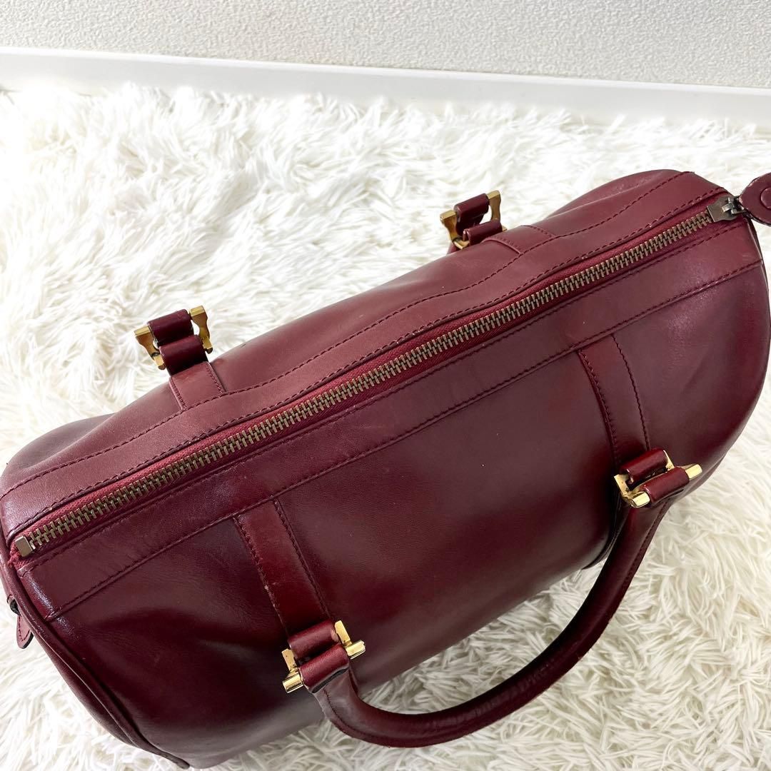 カルティエ Cartier ハンドバッグ ミニボストン マストライン ボルドー