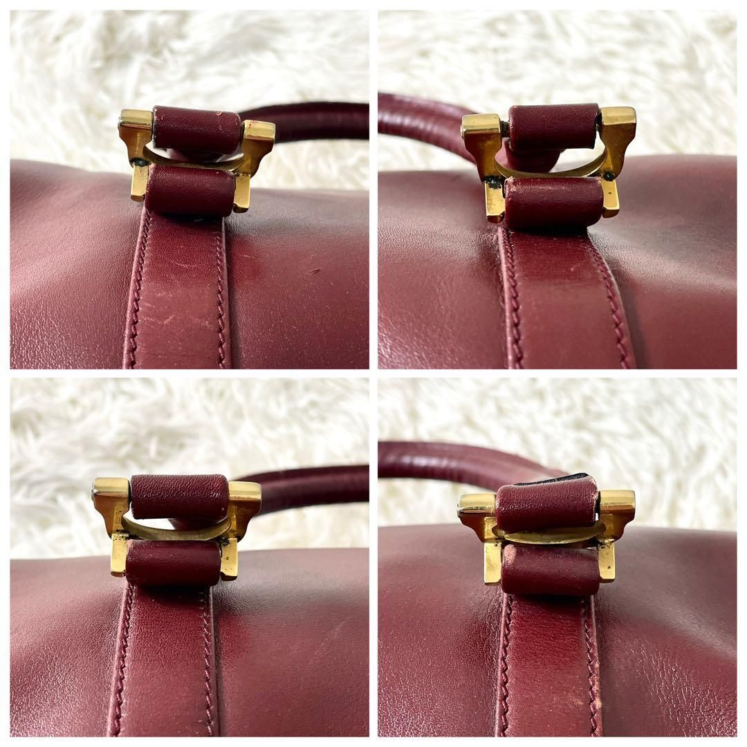 カルティエ Cartier ハンドバッグ ミニボストン マストライン ボルドー
