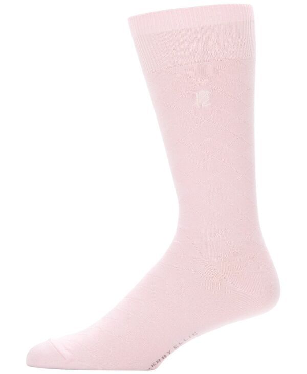 ペリーエリス メンズ アンダーウェア 靴下 Perry Ellis Portfolio Mens Diamond Stitch Socks Cherry Blossom
