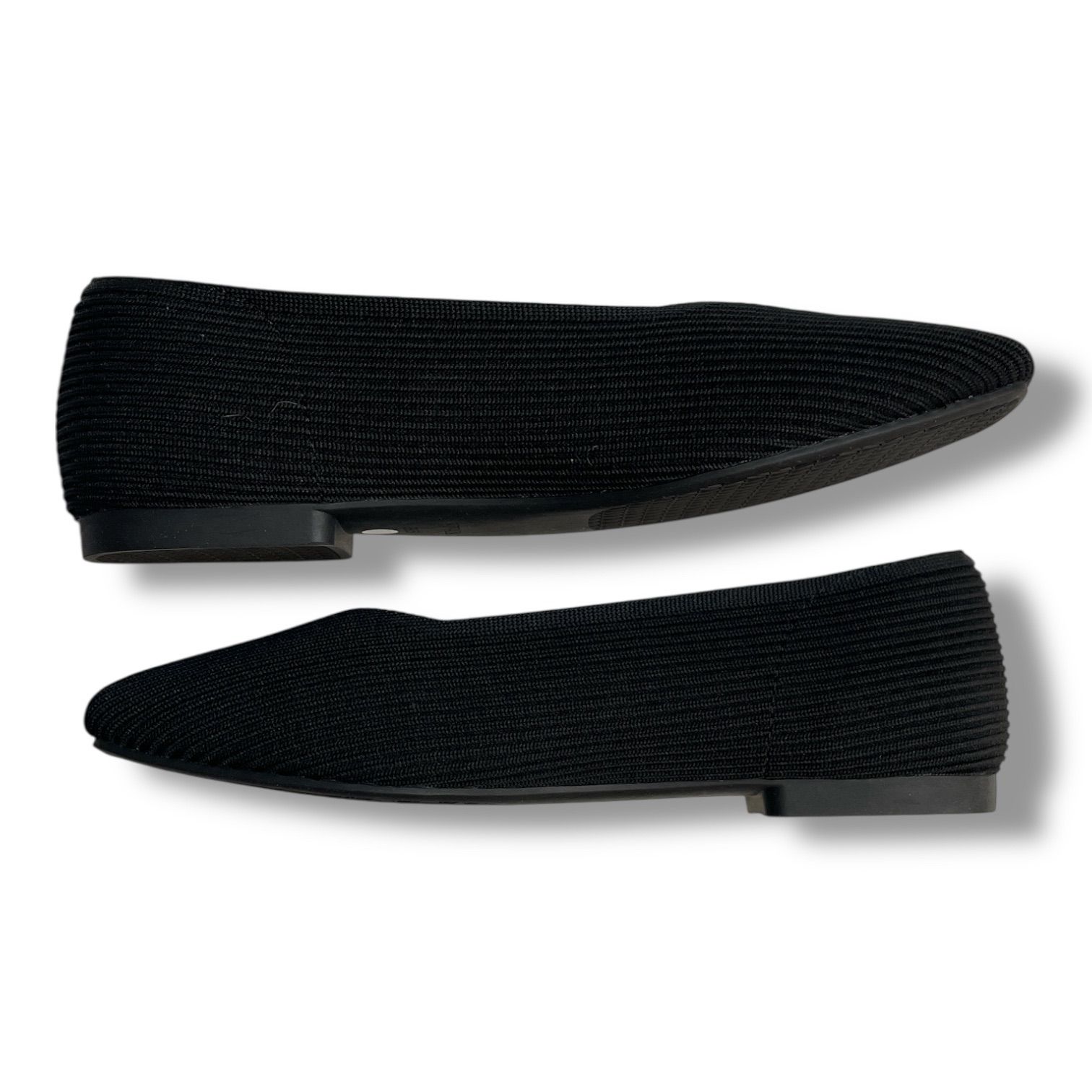 美品 VIVAIA ビバイア スクエアトゥフラットシューズ ニットシューズ