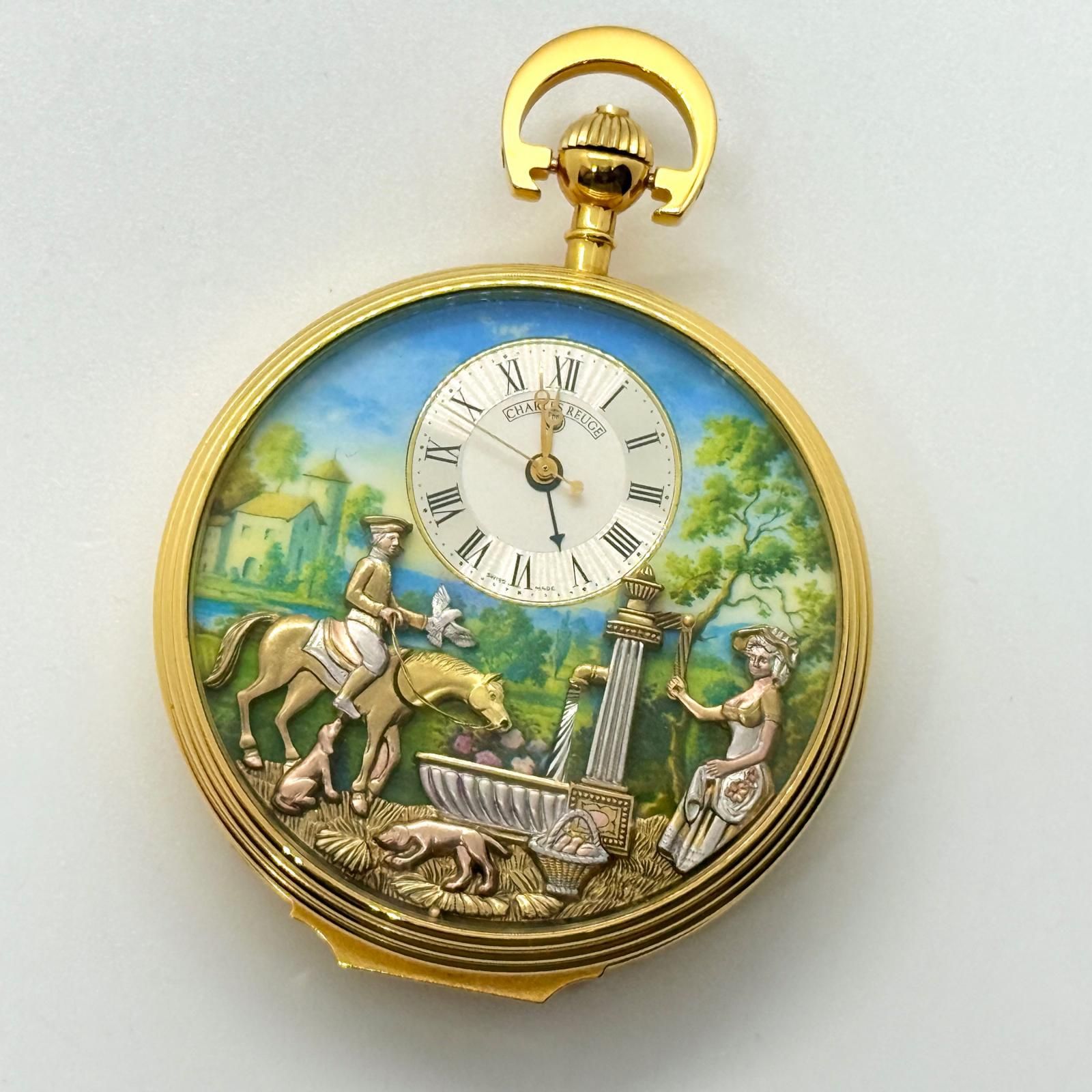 Reuge リュージュ マルチカラー 手巻き メンズ からくりオルゴール 215