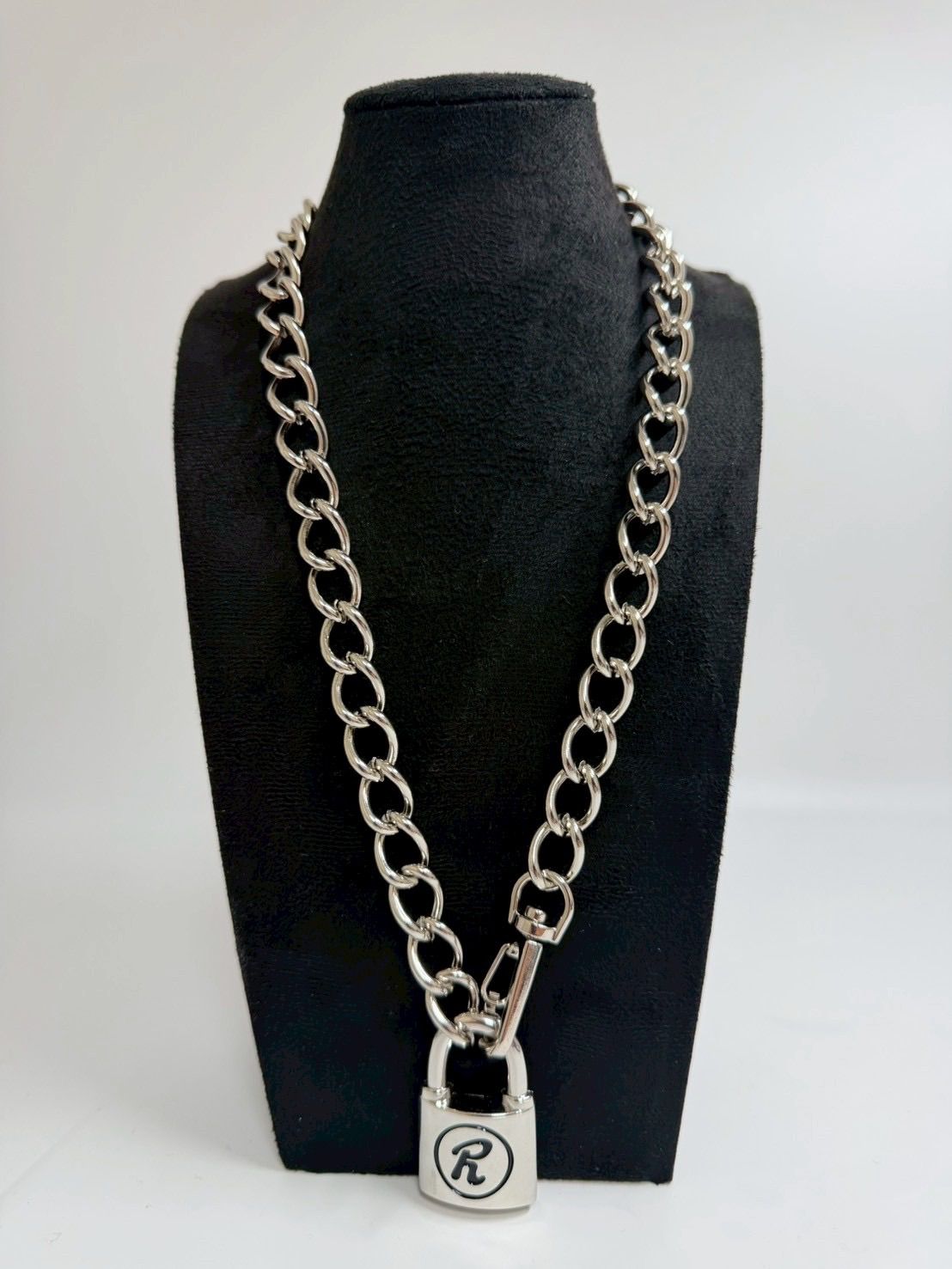 SEXPOT】南京錠 チェーンネックレス シルバー パドロック スカル