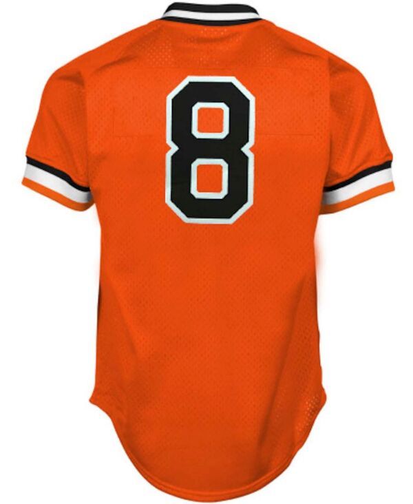 ミッチェルネス メンズ トップス シャツ メッシュ ジャージー Mitchell Ness Mens Cal Ripken Jr Orange Baltimore Orioles 1988 Authenticooperstown Collection Mesh