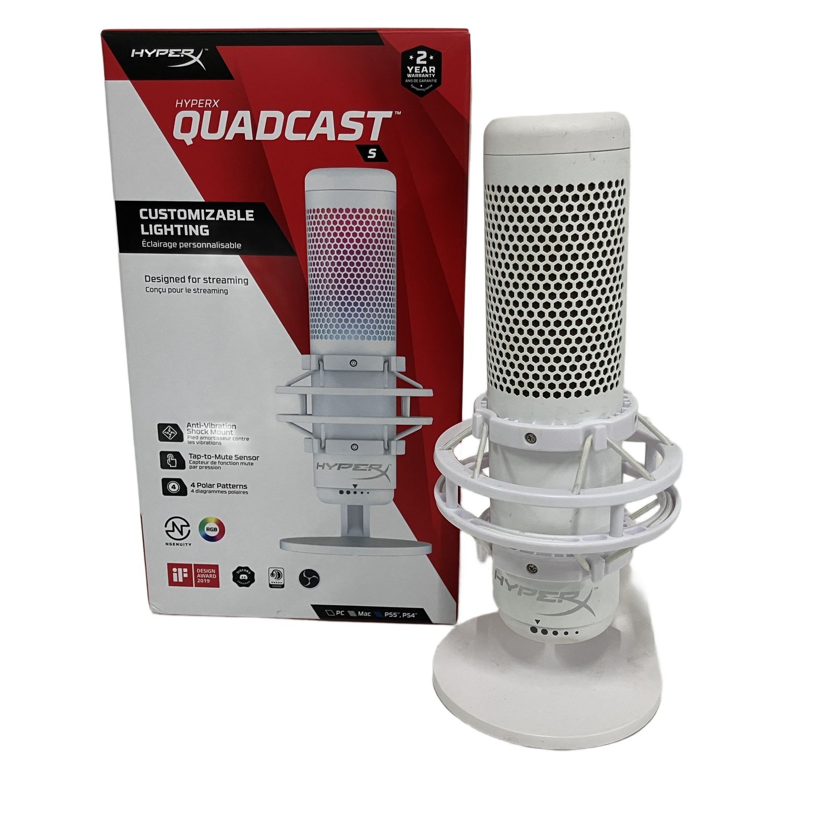 HYPER X QDC001 QuadCast S コンデンサーマイク 音響器材 中古