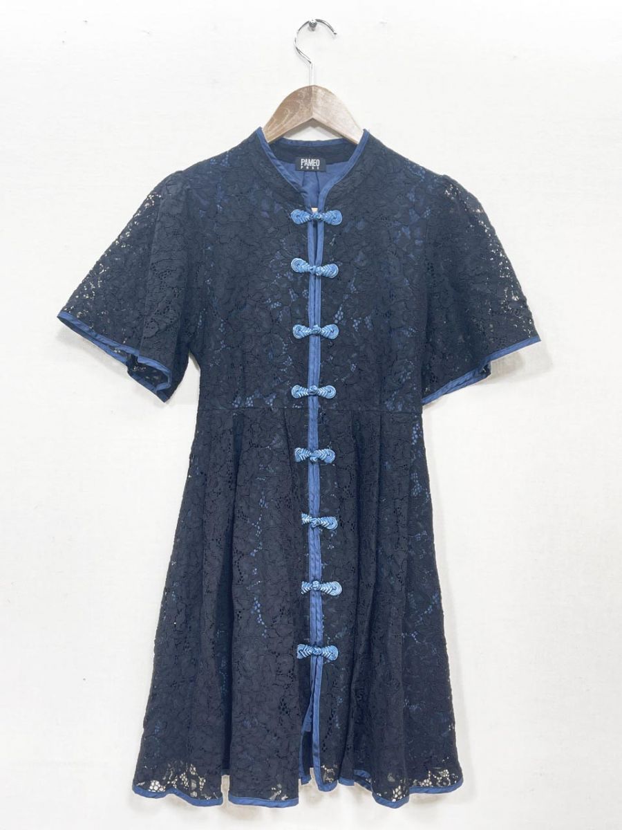 PAMEO POSE パメオポーズ チャイナワンピース 総レース チャイナ