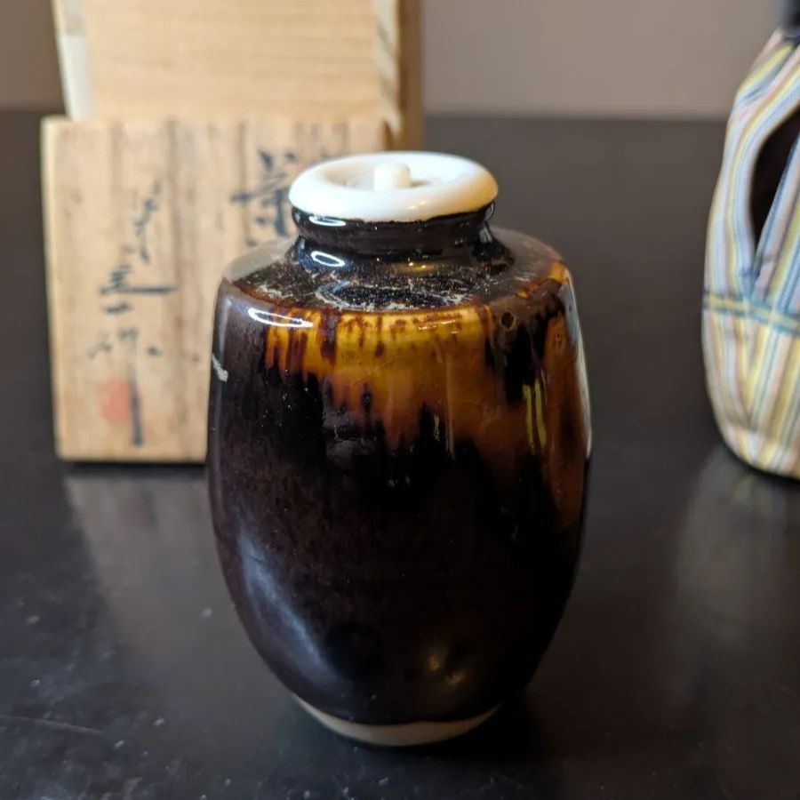 肩衝茶入 茶道具 桶谷定一 茶入 骨董品 共箱 - メルカリ