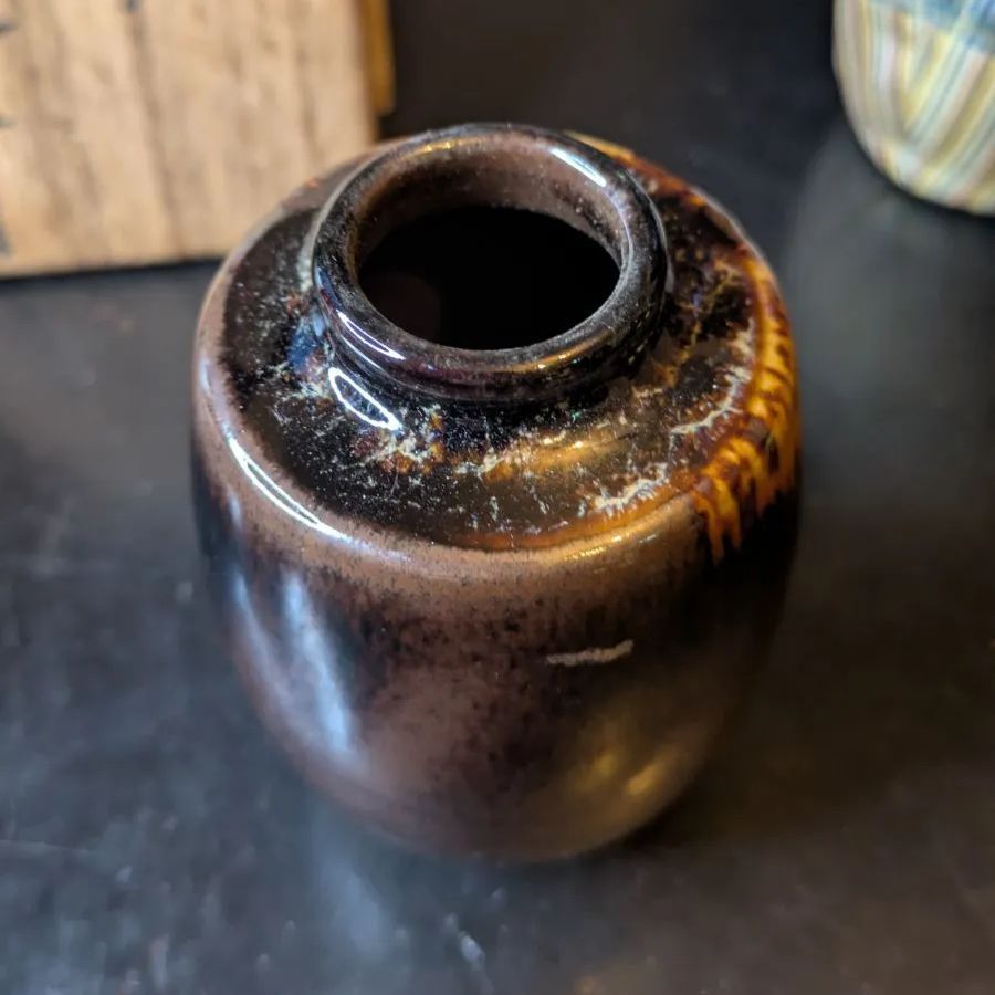 肩衝茶入 茶道具 桶谷定一 茶入 骨董品 共箱 - メルカリ