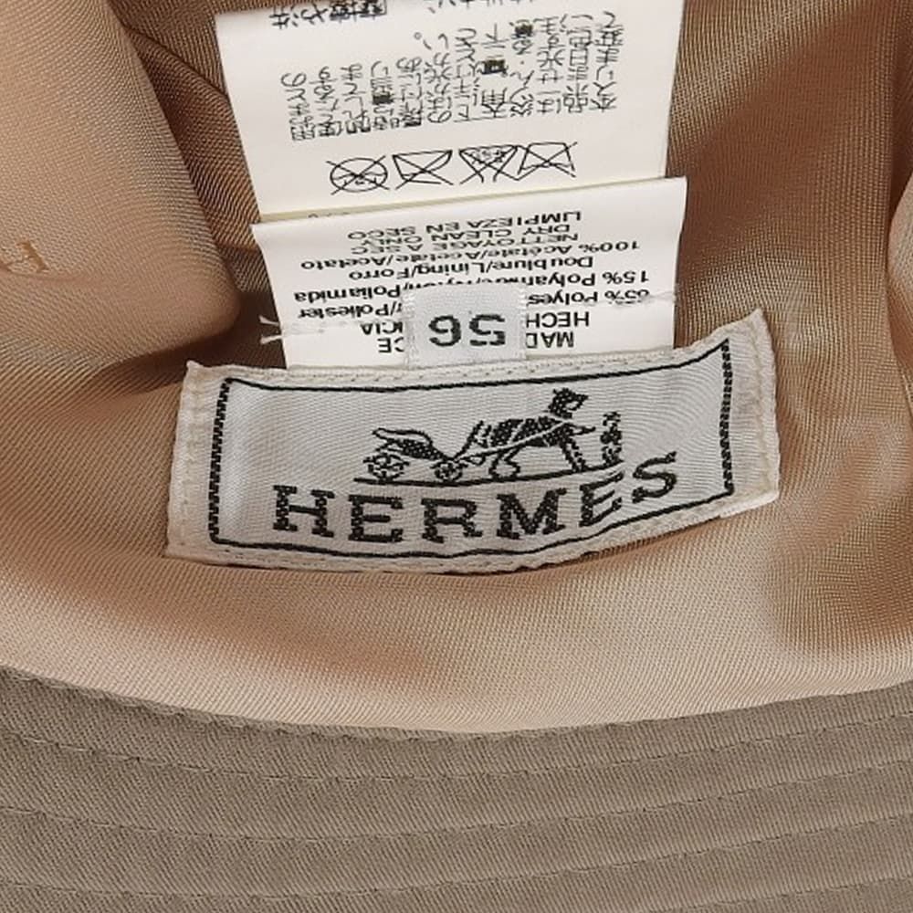 美品 HERMES エルメス H刺繍 ハット バケットハット 小物 レディース