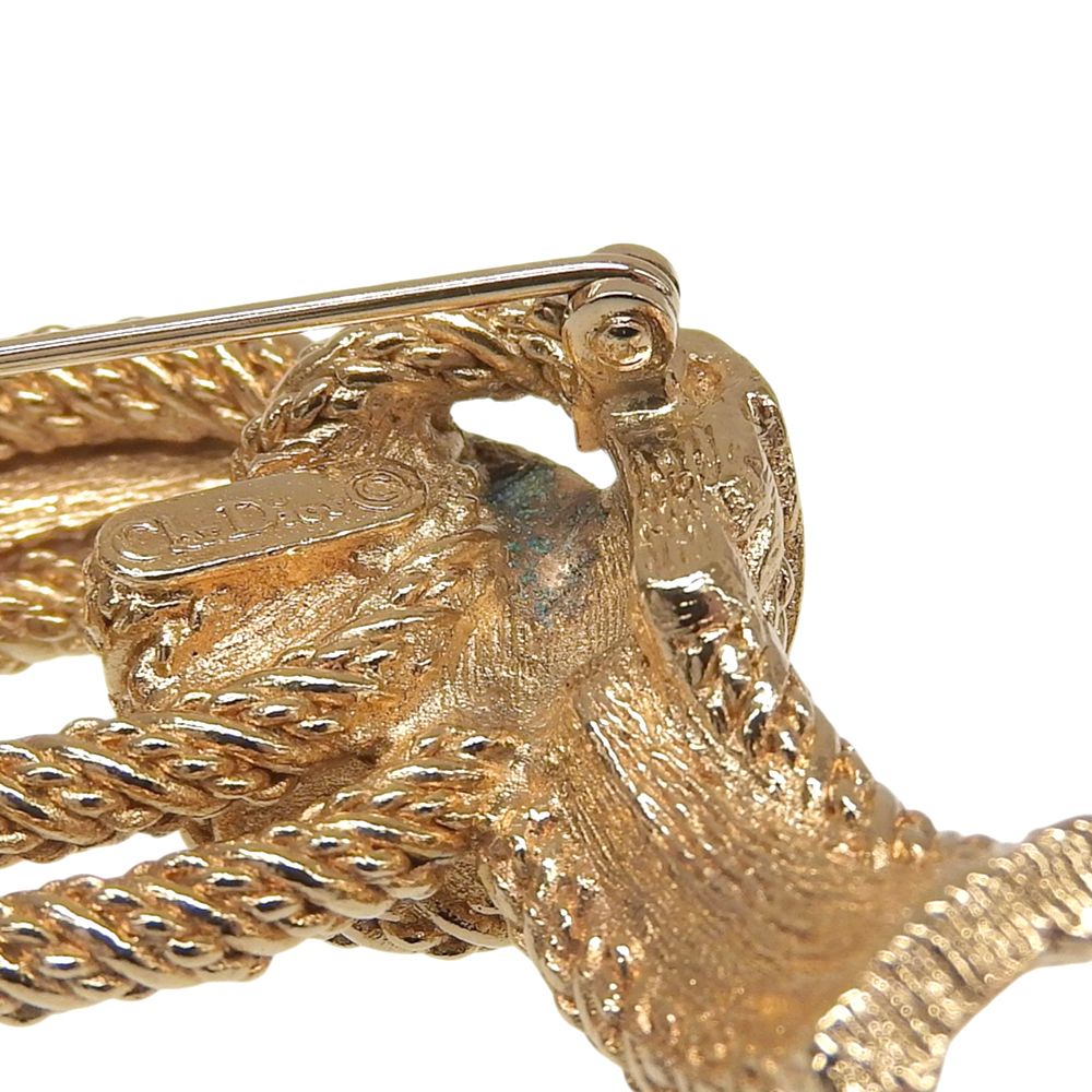 美品 CHRISTIAN DIOR クリスチャンディオール ラインストーン リボン