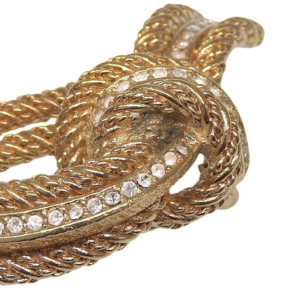 美品 CHRISTIAN DIOR クリスチャンディオール ラインストーン リボン