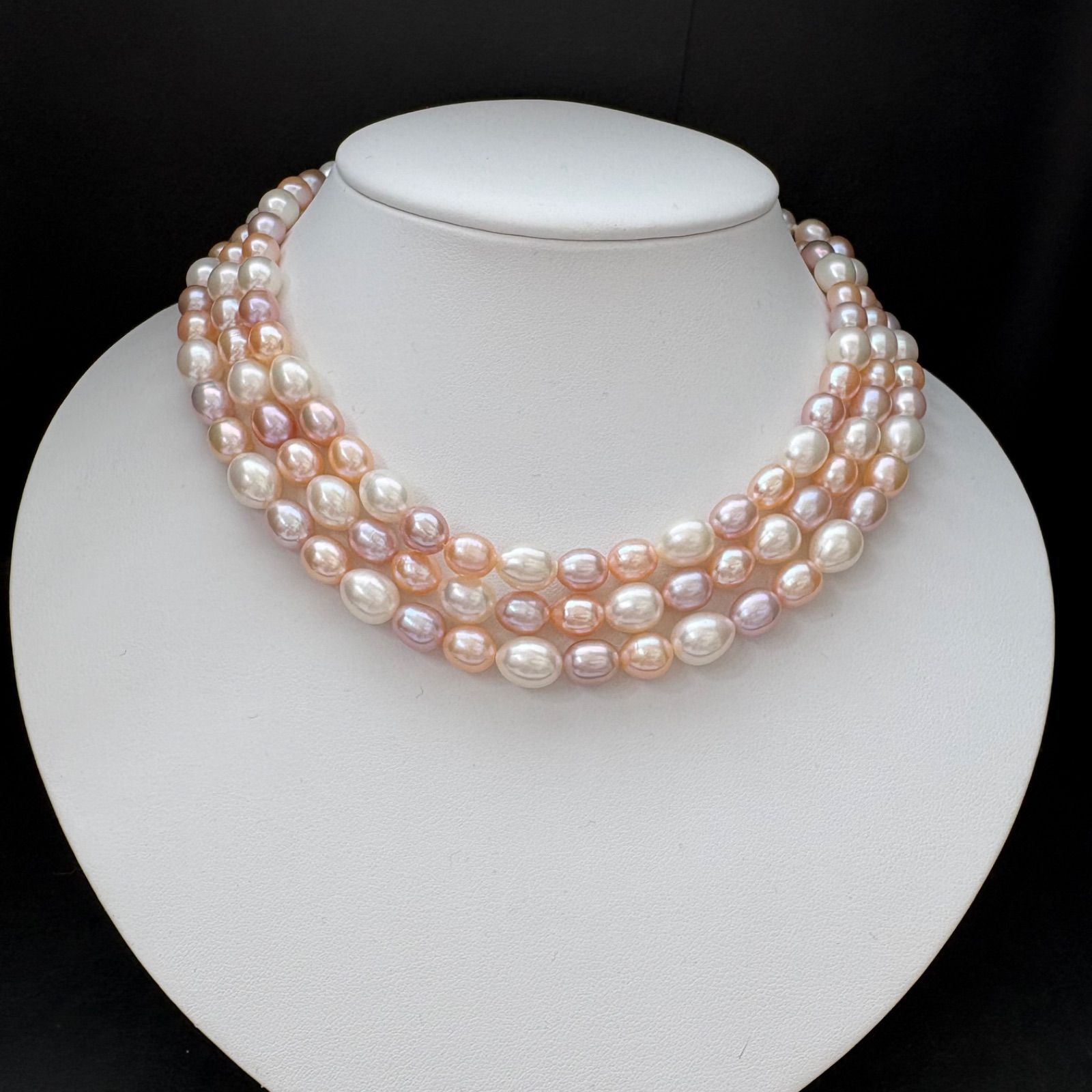 希少【ジュエリーマキ】本真珠 パステルマルチカラー スーパーロング