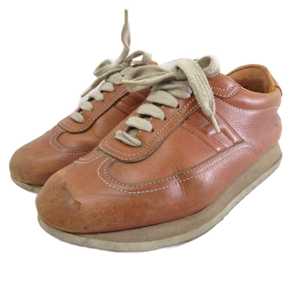 エルメス HERMES クイック Hロゴ レザースニーカー シューズ 靴