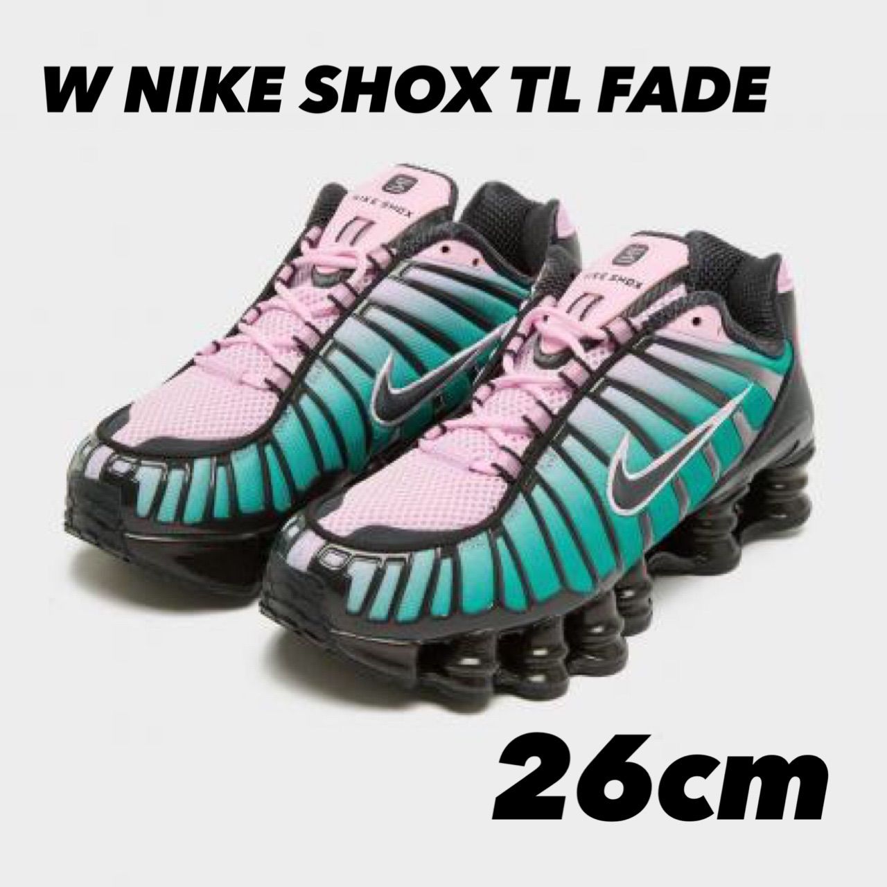 NIKE SHOX TL FADE ナイキ ショックス TL ARCTIC PINK/NEPTUNE GREEN