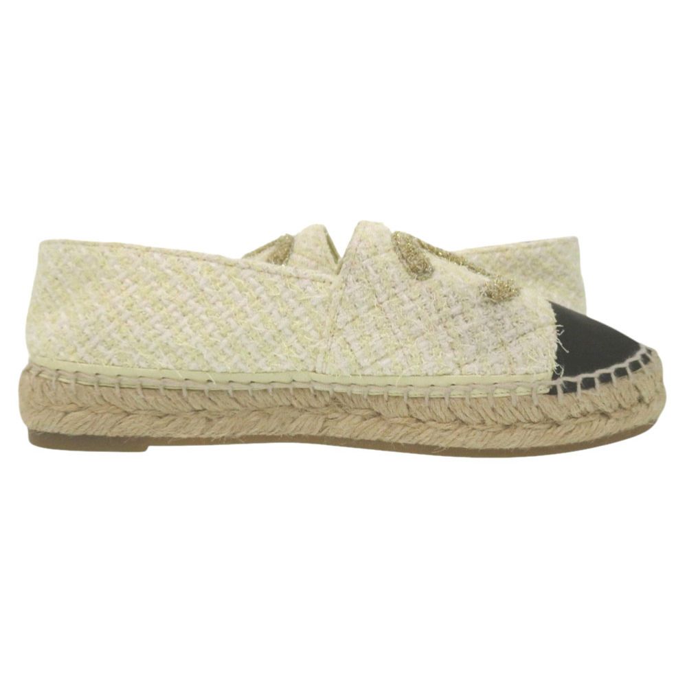 美品 シャネル ココマーク マトラッセ エスパドリーユ G39028 サイズ36