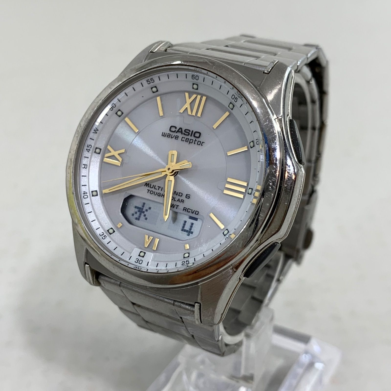 稼働品】カシオ CASIO ウェーブセプター タフソーラー デジアナ WVA 