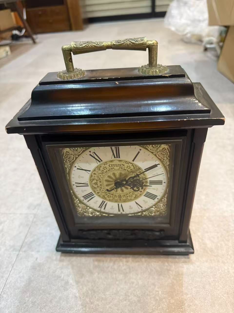 希少・記念品】CITIZEN シチズン 手巻き 置き時計 目覚まし時計