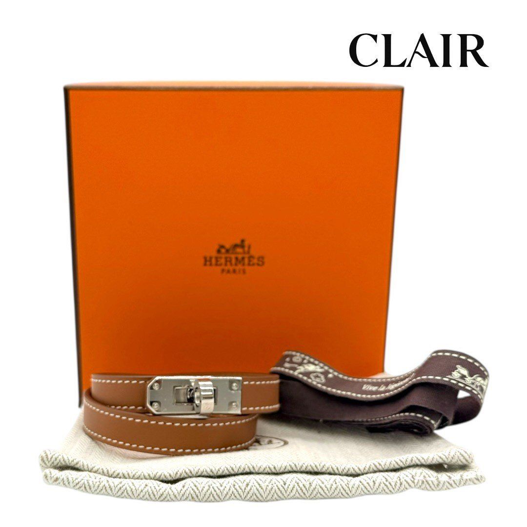 未使用】エルメス ブレスレット ケリー チョーカー ゴールド スイフト