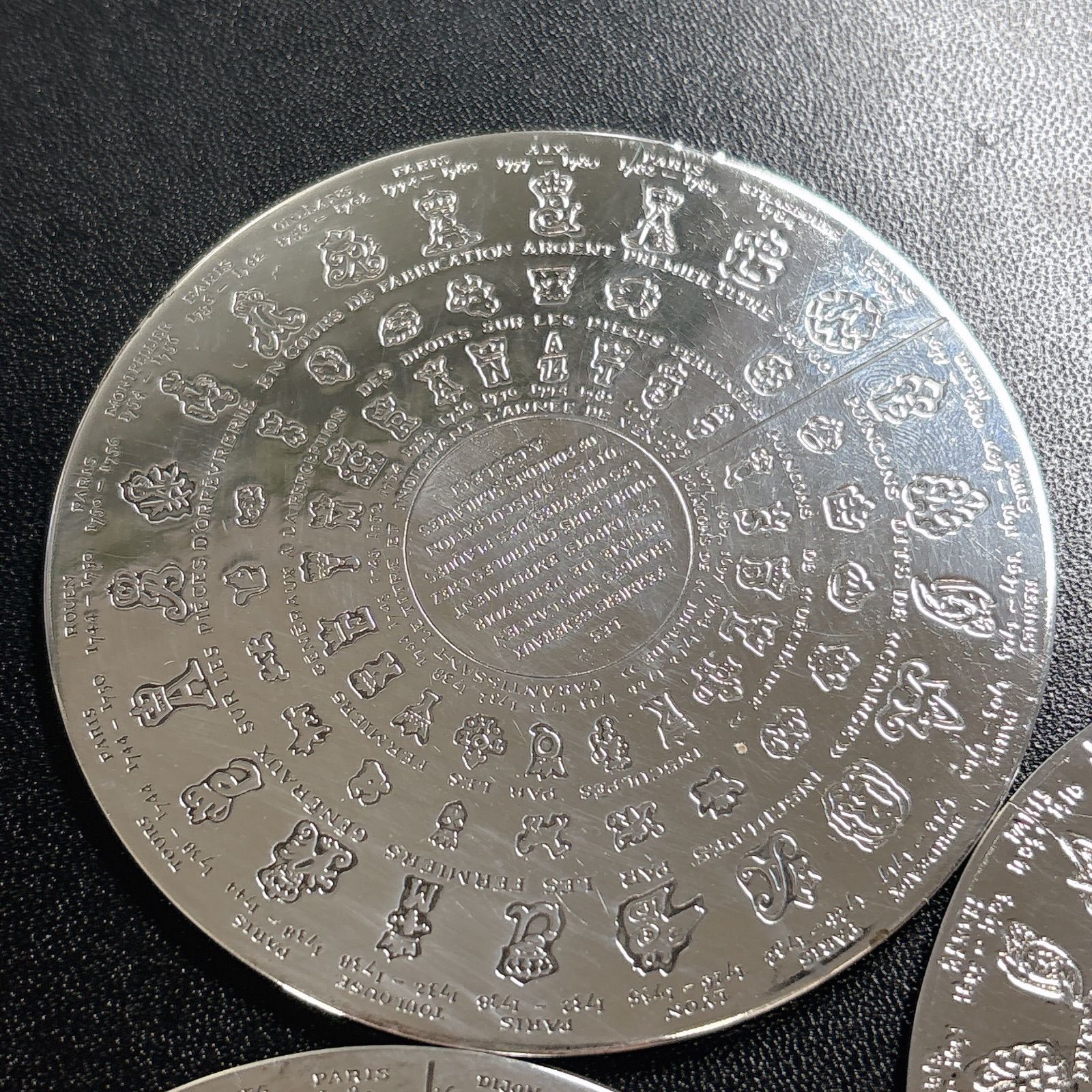 クリストフル 3枚セット ホールマークデザイン コースター グラス