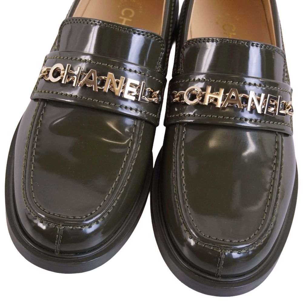 未使用 シャネル CHANEL ローファー 22K G37430 モカシン ロゴ - メルカリ