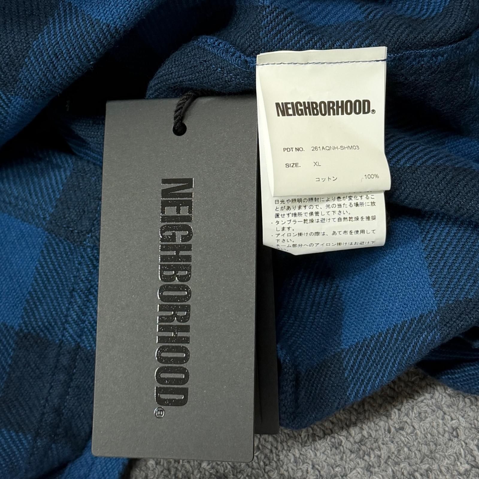 未使用 NEIGHBORHOOD 26SS GARMENT DYED BLOCK CHECK SHIRT LS