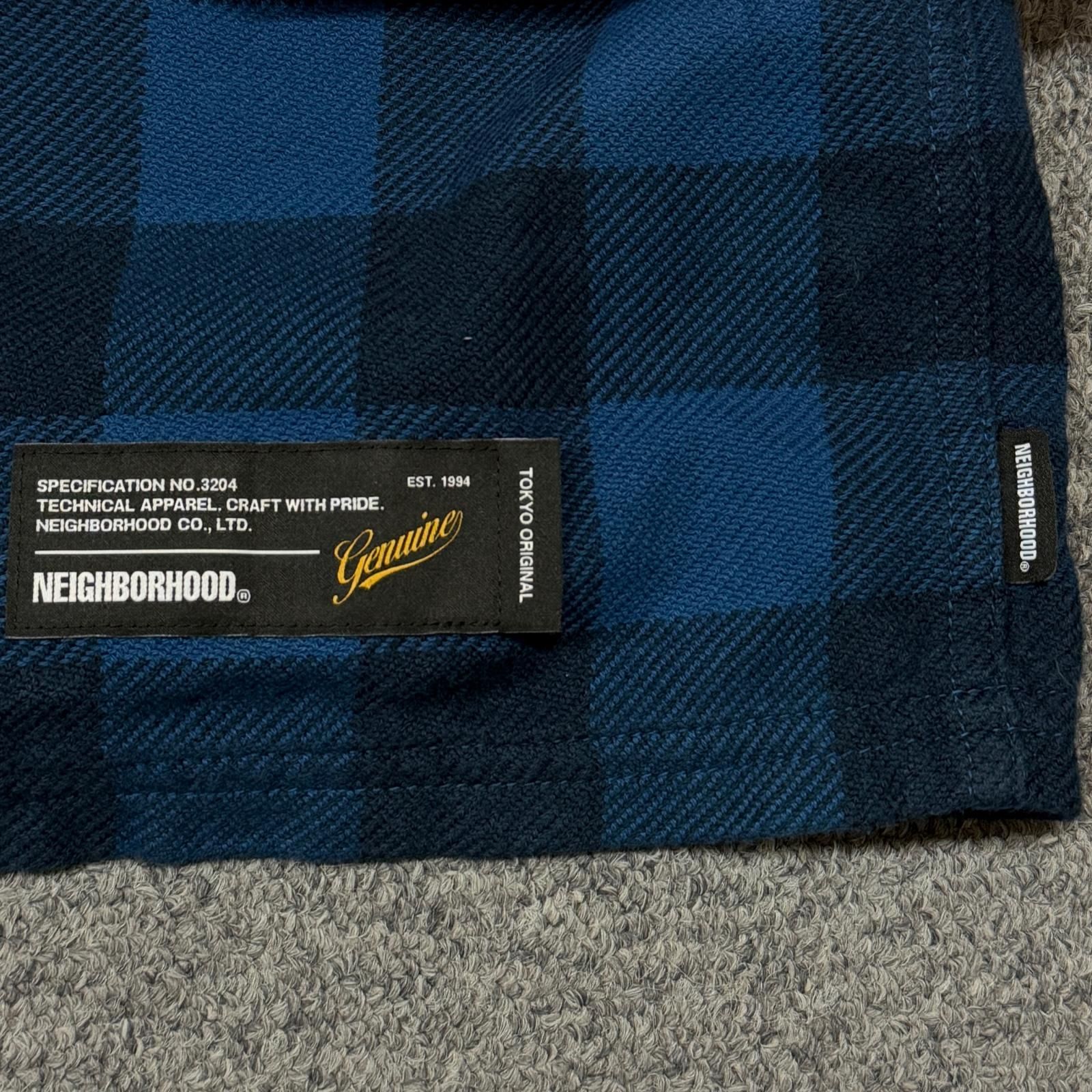 未使用 NEIGHBORHOOD 26SS GARMENT DYED BLOCK CHECK SHIRT LS