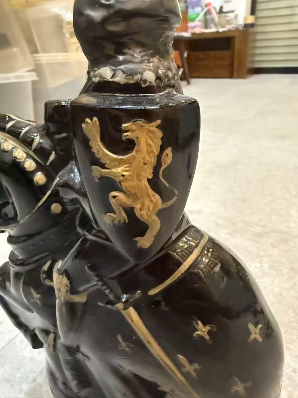 フランス アルマニャック 騎士 陶器ボトル 置物 Armagnac Tagnon