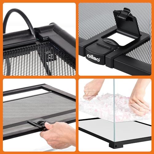 55L 爬虫類ケージ グラステラリウム 透明 飼育ケース 上部給餌穴 飼育