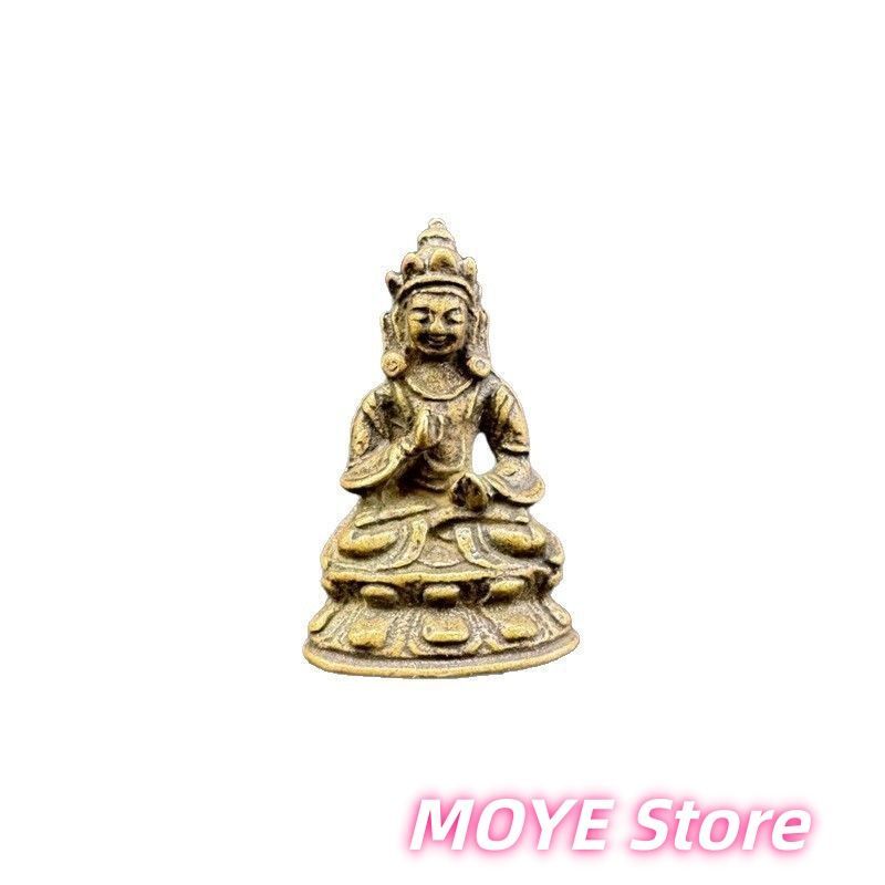 チベット式 イエロー ネパール 人物 仏像 室内 茶道 工芸品 置物 ミニ