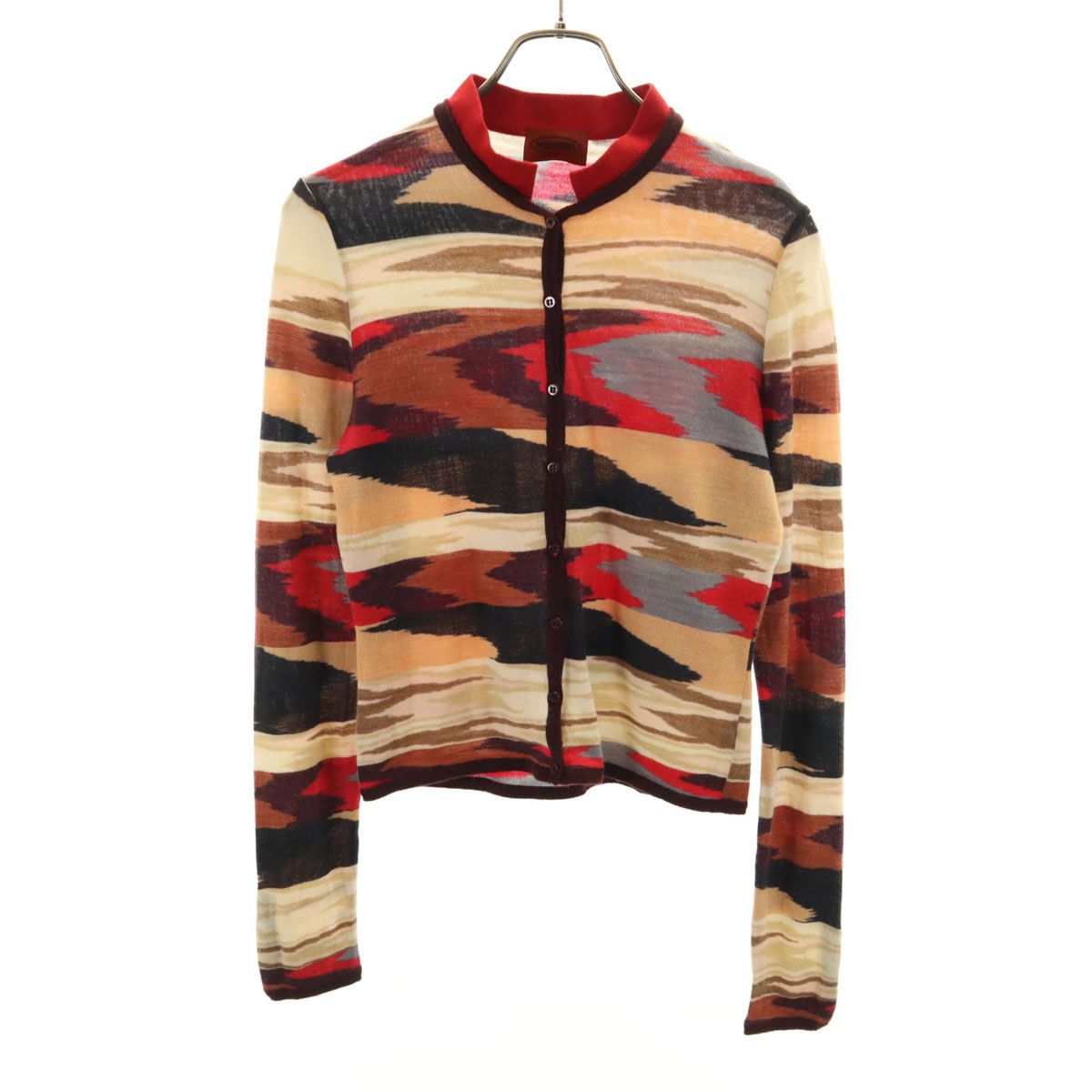Missoni ミッソーニ イタリア製 総柄 長袖 ニットカーディガン 46