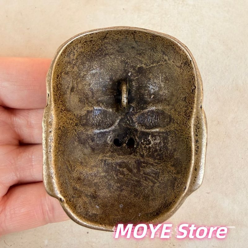 チベット式 イエロー 大黒天 マスク ペンダント 文玩 アクセサリー 吊