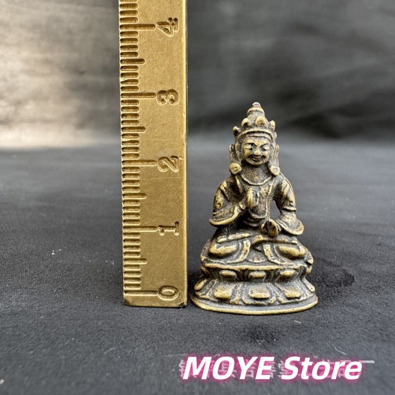 チベット式 イエロー ネパール 人物 仏像 室内 茶道 工芸品 置物 ミニ