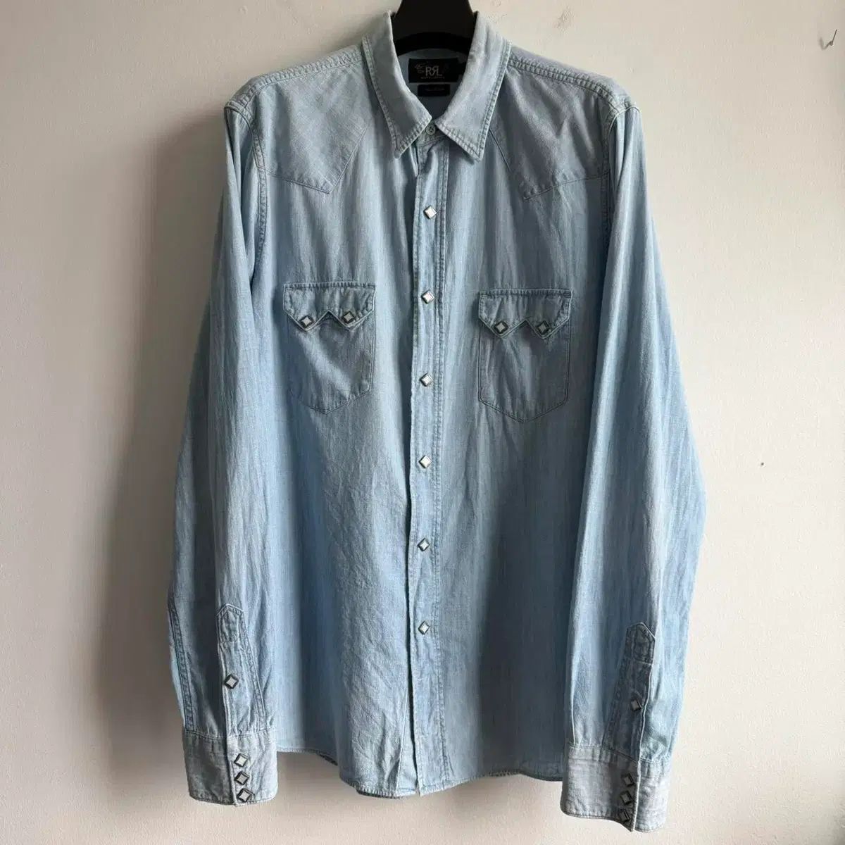 RRL(ダブルアールエル) シャンブレー ウェスタン デニム シャツ - メルカリ