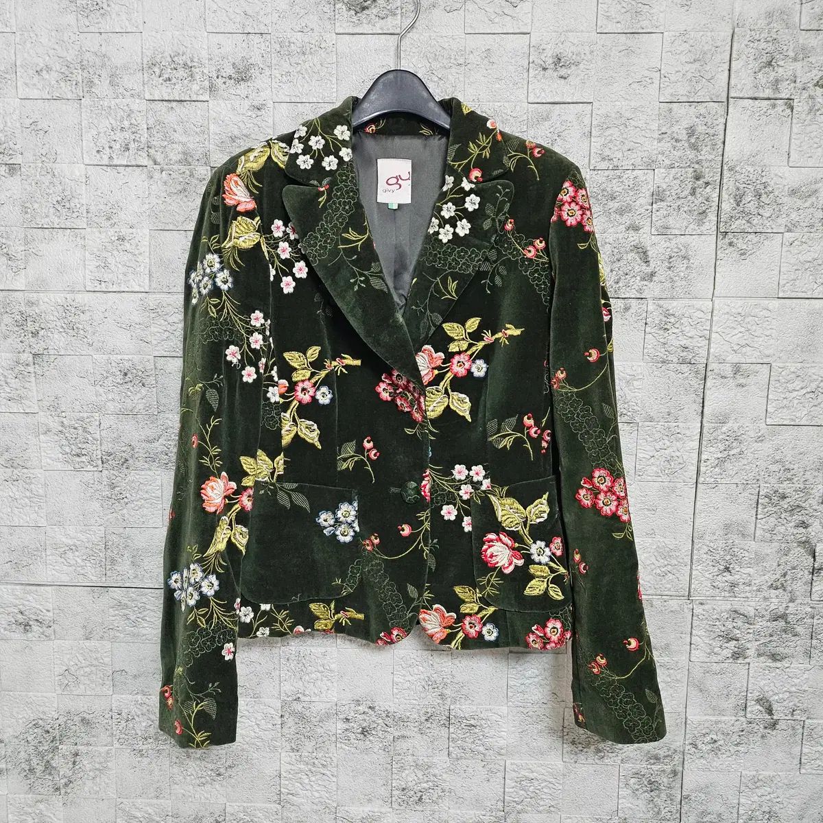 ギビー Givy 花刺繍 ツアーベルベット 素材 ジャケット - メルカリ