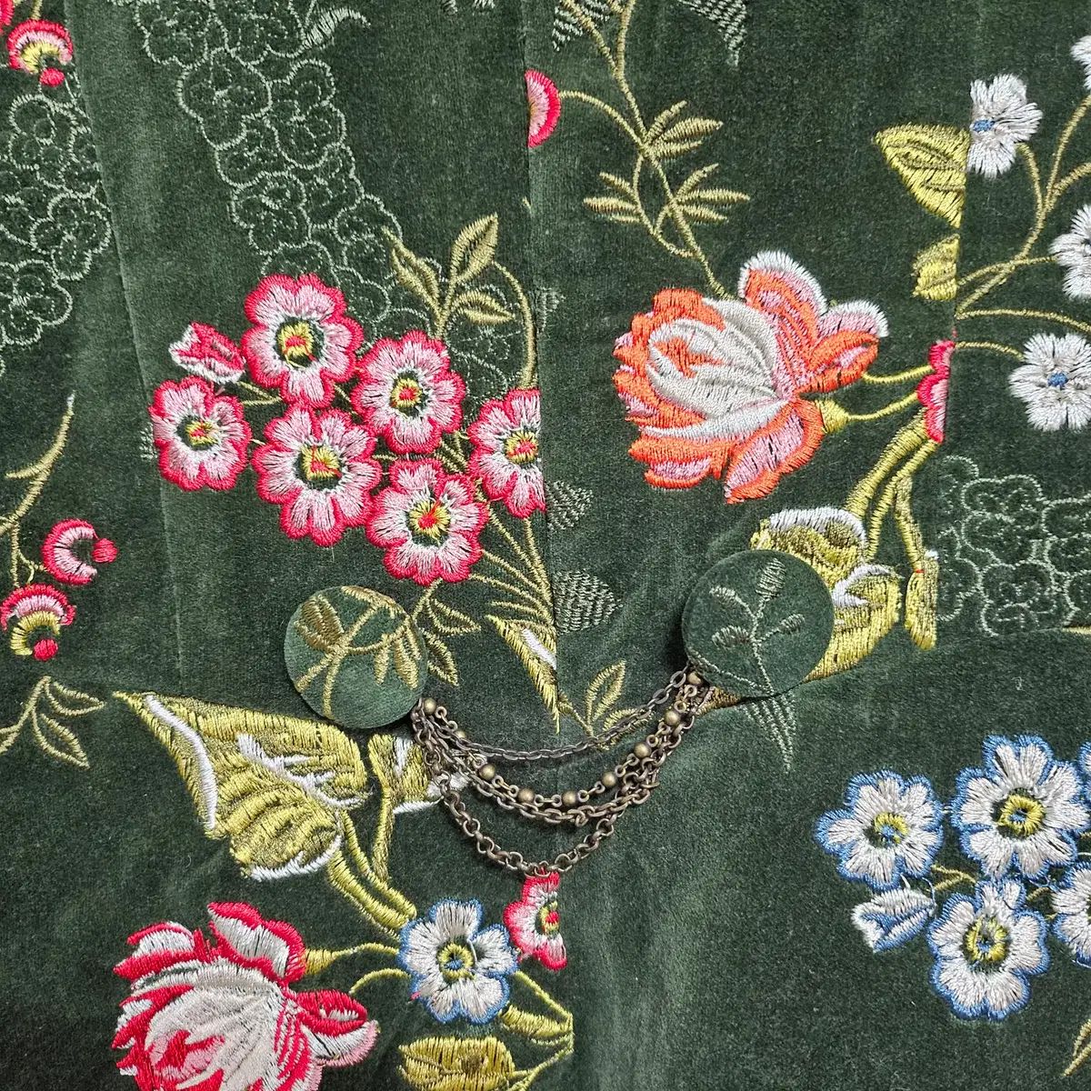 ギビー Givy 花刺繍 ツアーベルベット 素材 ジャケット - メルカリ