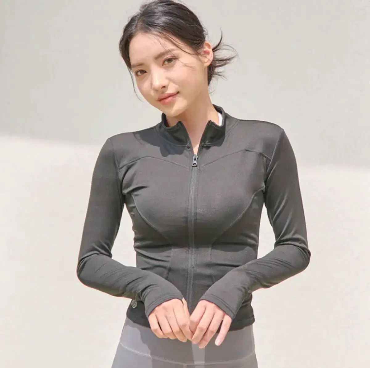 SABU ヨガ ピラティス ジップアップ トップス ジャケット s (ブラック